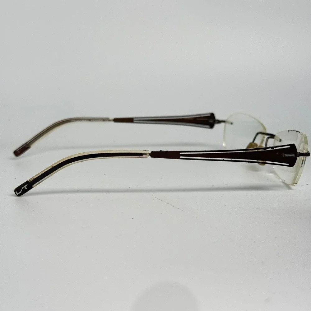 Lighttec Morel France 6578L Brown Rimless Eyeglasses Frames 49-17-135